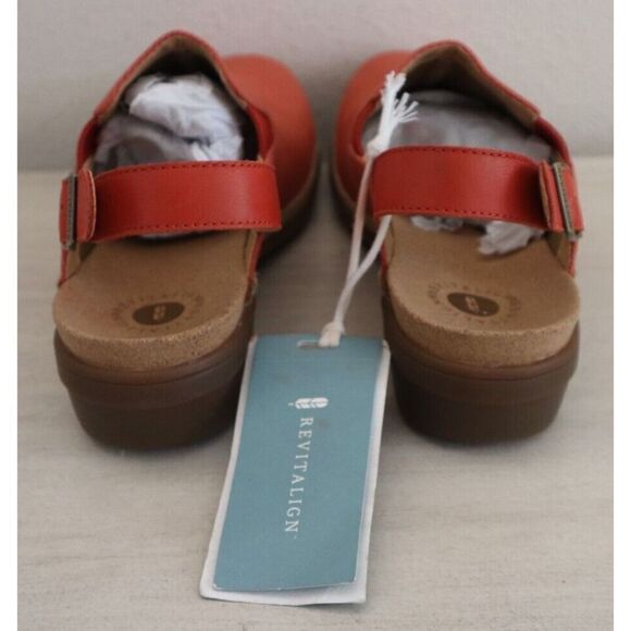 Revitalign Women's Sz 8.5D Brick Red Ventura Canvas Clogs - Picture 2 of 8